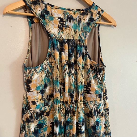 Vero Moda Blue and Tan Maxi Dress - Picture 8 of 8